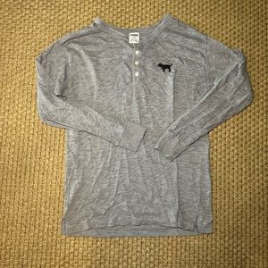 VS PINK long sleeve Henley tee